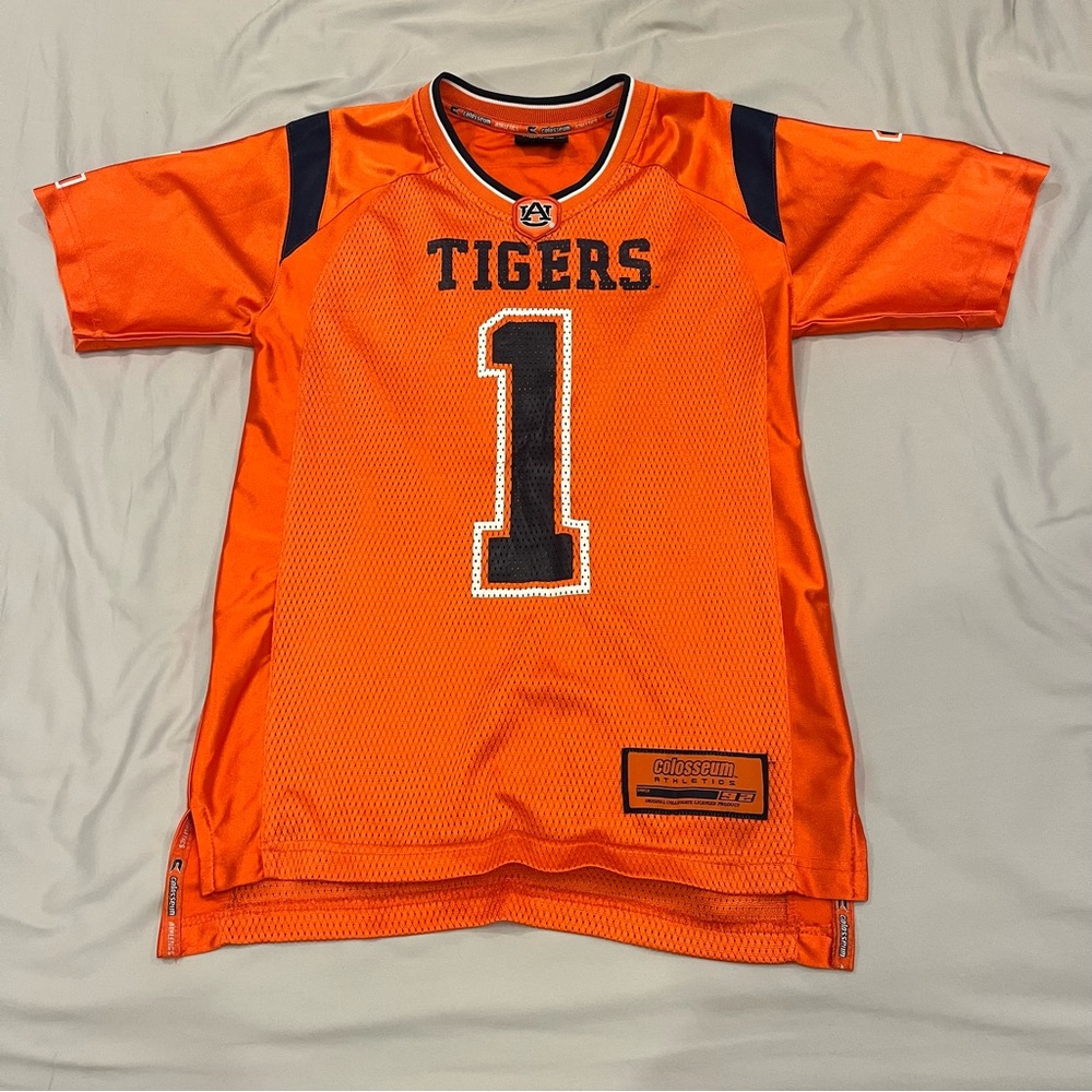 AUBURN Football Jersey; Youth size 12-14 (medium); orange